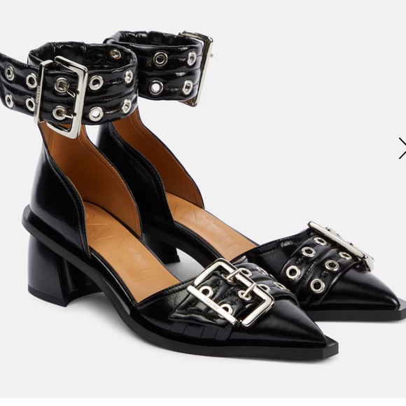 Ganni Shoes - Ganni Buckle Open Cut Low Heel Pump NEW IN BOX